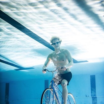 Man Swimming in a Pool – Editorial Advertising Photography