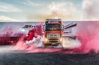 Red Car, Factory Grounds – Professional Vehicle Photography