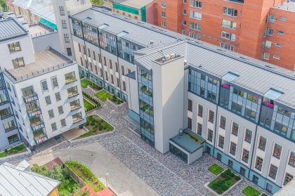 Modern Building, Architecture, Facade Detail – Architectural Exterior Photography