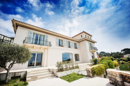 Modern House with Garden and Terrace – Real Estate Exterior Image