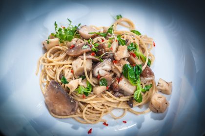 Red Pasta with Herbs and Spices – Commercial Food Photography