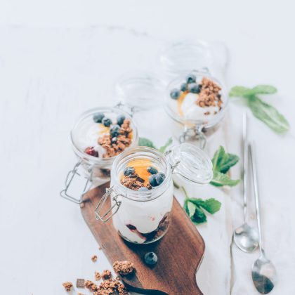 Fresh Berries and Grains on Wooden Board – Commercial Food Photography