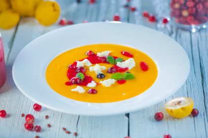 Red Berries and Creamy Dessert – Restaurant Photography Portfolio