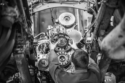 Close-Up of Forged Iron and Machinery – Factory Photography