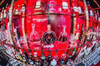 Bar Interior, Alcohol Shelves – Modern Design Portfolio