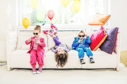 Two Kids Playing Indoors, Children's Photography – Kids Portrait Photography