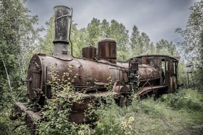 Rust and Nature, Industrial Object in Landscape – Landscape Photography