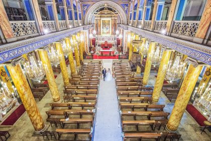 Wedding Ceremony in Church, Couple at Altar – Wedding Storytelling Portfolio